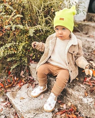Goocheer Toddler Kids Unisex Baby Girl Boy Coat Long Sleeve Fleece Trim Button Down/Zipper Jacket Fall Winter Outerwear (Corduroy+Beige , 9-12 Months ) #TOP3