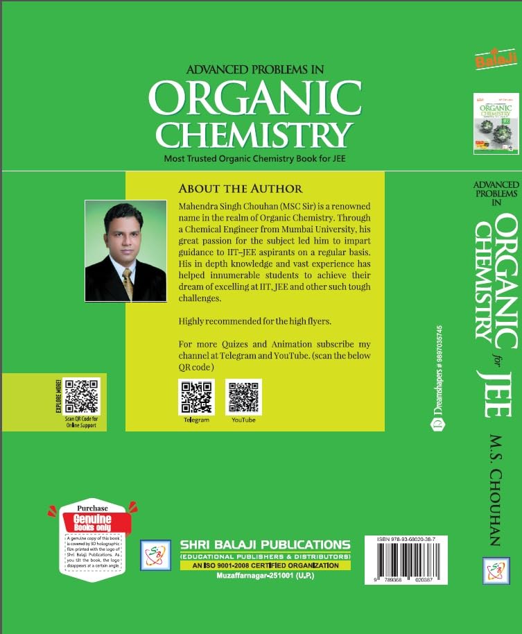 Image of Advanced Problems in Organic Chemistry for JEE - 20th Edition, 2026