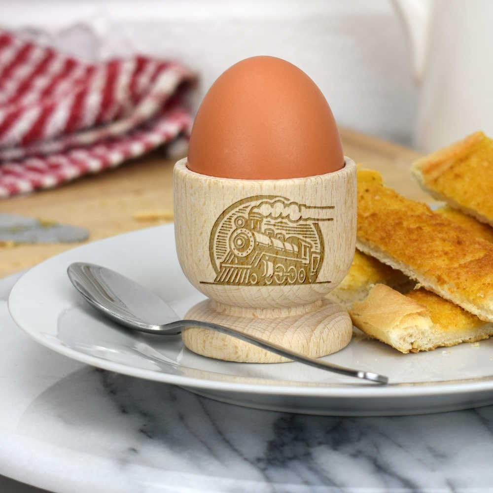'Steam Train' Wooden Egg Cup (EC00027259)