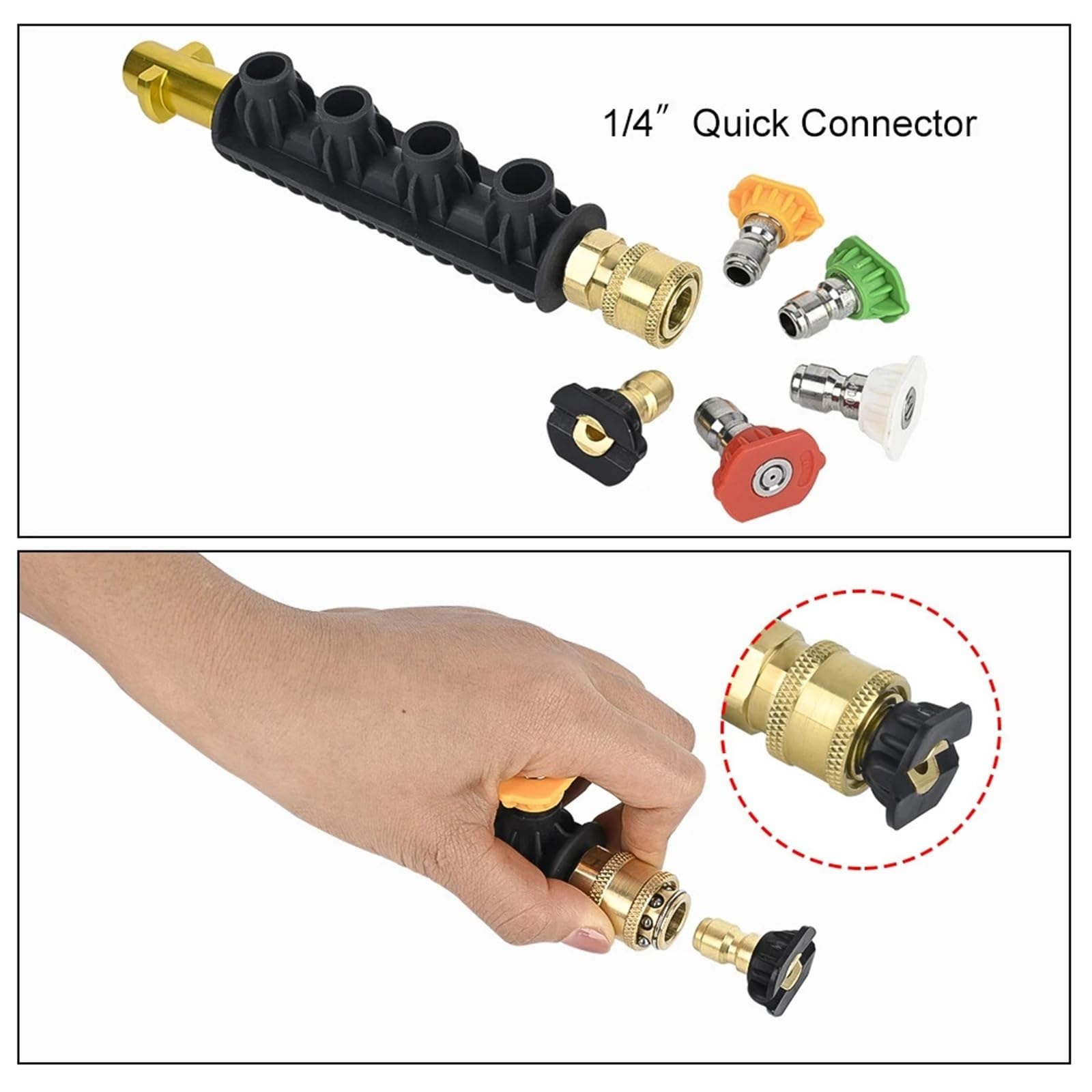 Compatibile con Karcher, Compatibile con Bosch, Punte della bacchetta for pistola ad alta pressione, Punta dell'ugello di ricambio for lancia for pistola a spruzzo for auto(Karcher HD EasyForce)