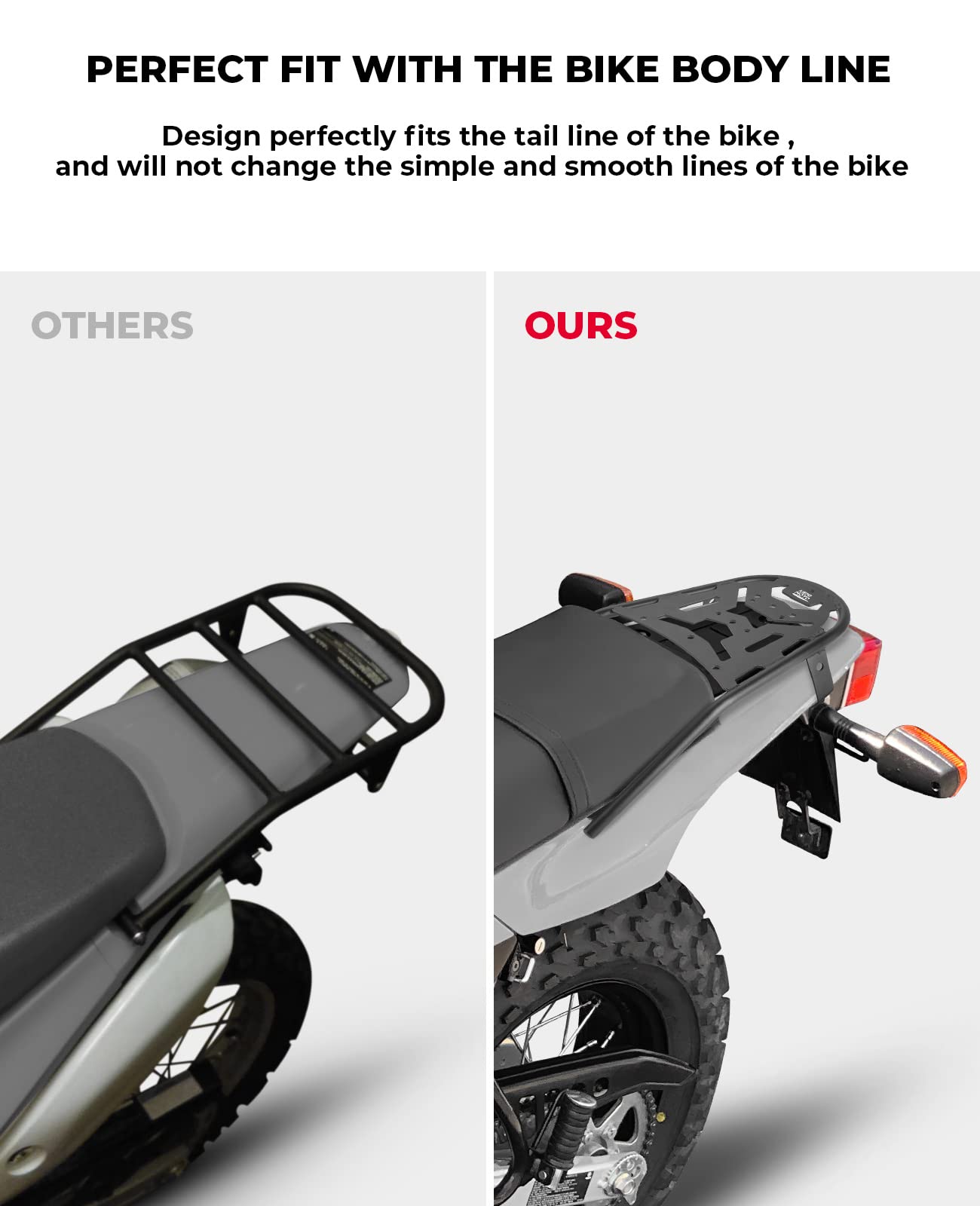 Snapklik.com : KEMIMOTO Motorcycle Rear Luggage Rack Compatible