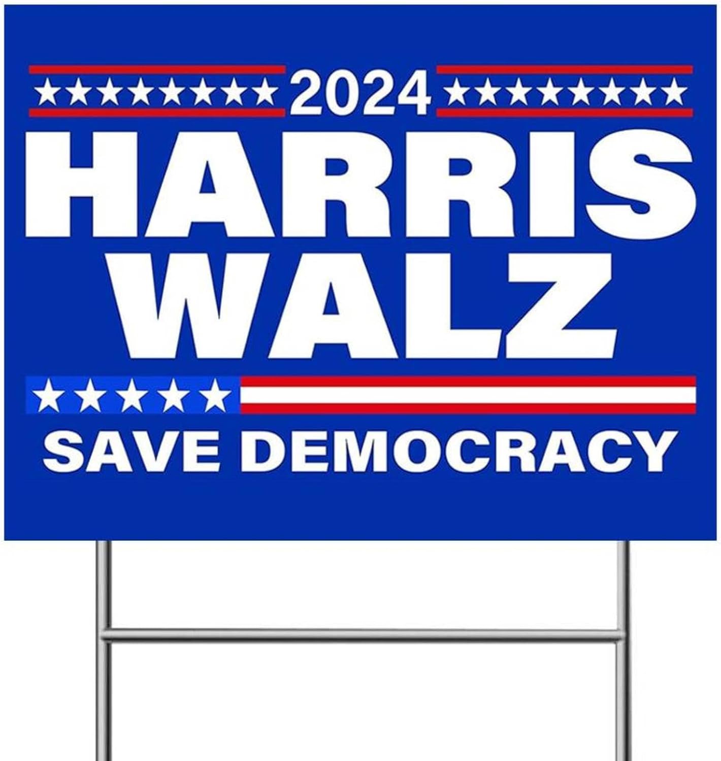 Amazon.com : Harris Waltz Yard Sign, Harris Waltz 2024 Save Democracy ...