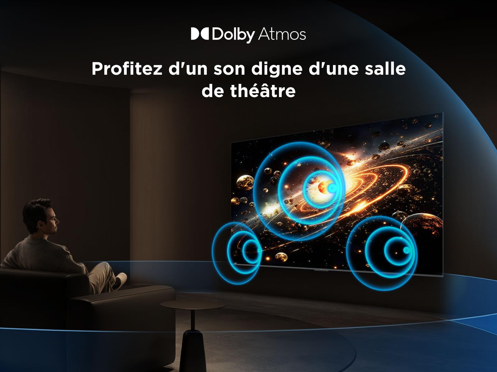 TCL Téléviseur 50Q7C 50 Pouces QD-Mini LED, 4K HDR Premium 2000, Smart TV optimisé par Google TV (Dolby Vision IQ & Atmos, Dalle HVA, Motion Clarity Pro 144 Hz, Game Master, Apple AirPlay 2 et Alexa)