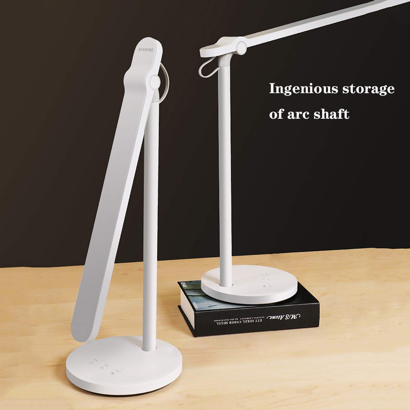 Lampada da scrivania a LED Lampada da tavolo LED 16W Stepless Dimming Touch Control Desk Lampada da tavolo, luce notturna, luce di lettura pieghevole moderna, temperatura di colore regolabile Lampade