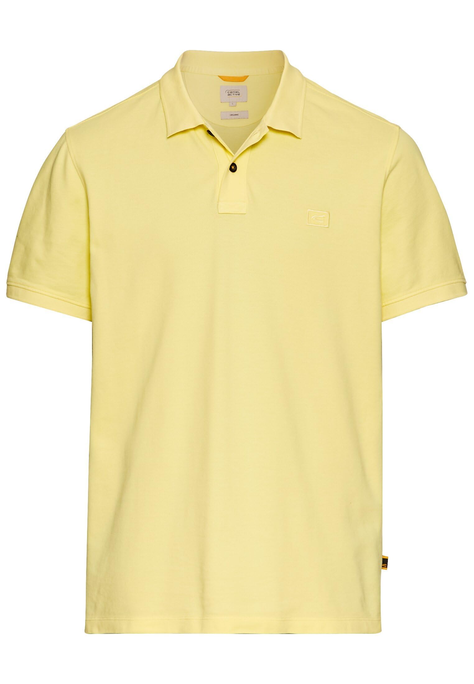 camel active Herren Kurzarm Poloshirt aus Baumwolle