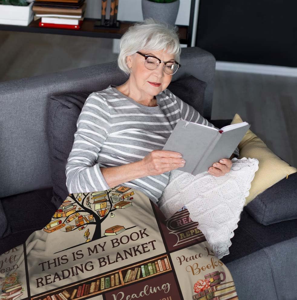 Parcae Book Lover Blanket - Reading Gift for Women/Men, Librarian, Bookish Enthusiasts - 150x130CM, Multicolored - Image 3
