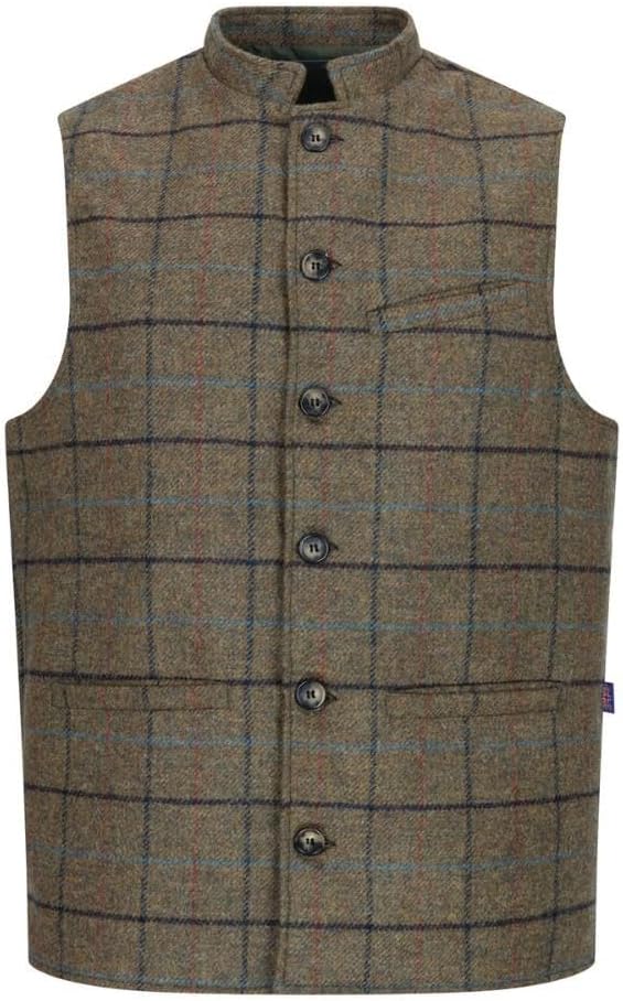 Walker and Hawkes - Abraham Moon Nehru Tweed Waistcoat