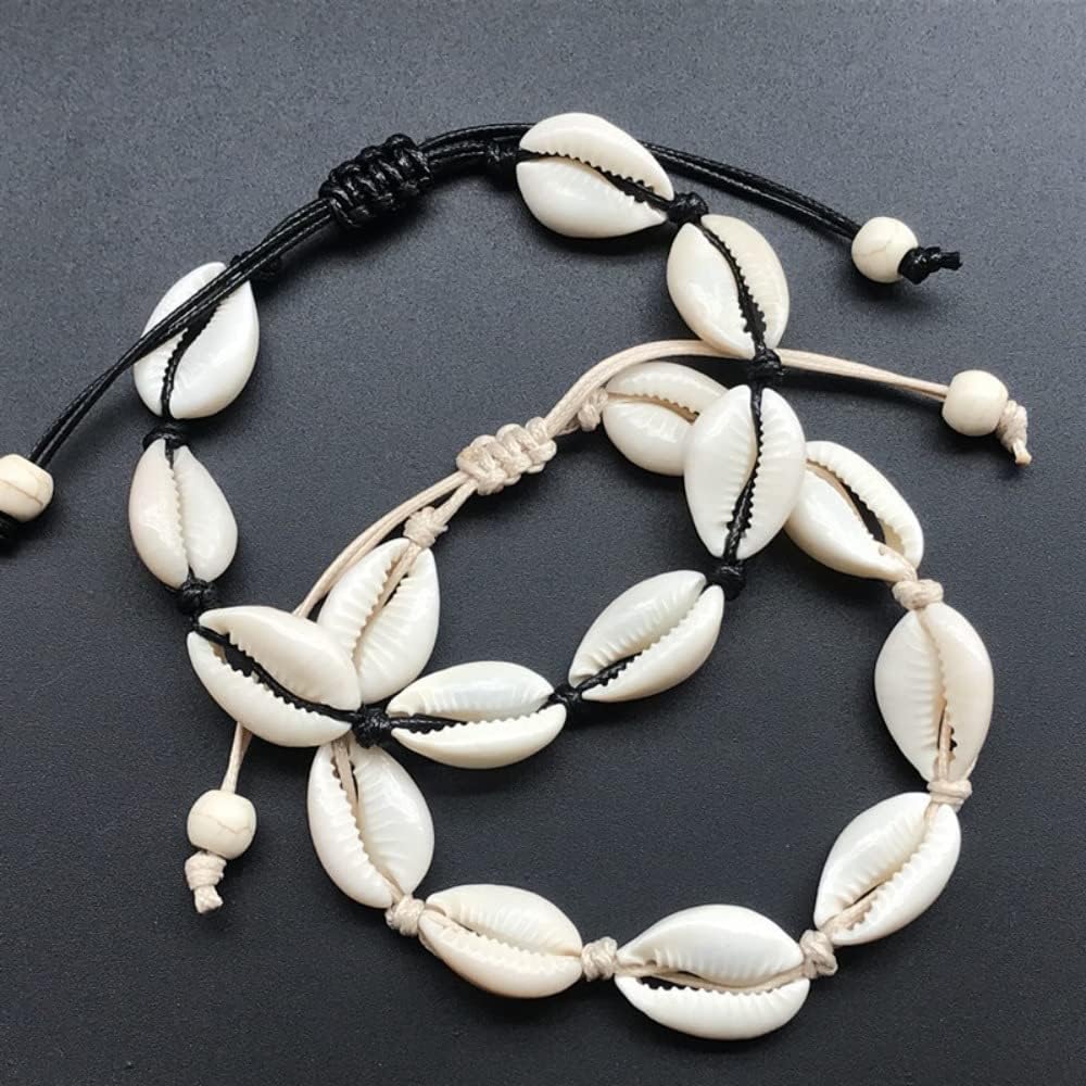 gofidin 10pcs Adjustable Bohemian Sea Shell Bracelet Anklet Rope Boho Cowrie Ankle Foot Bracelet Women Summer - Image 6