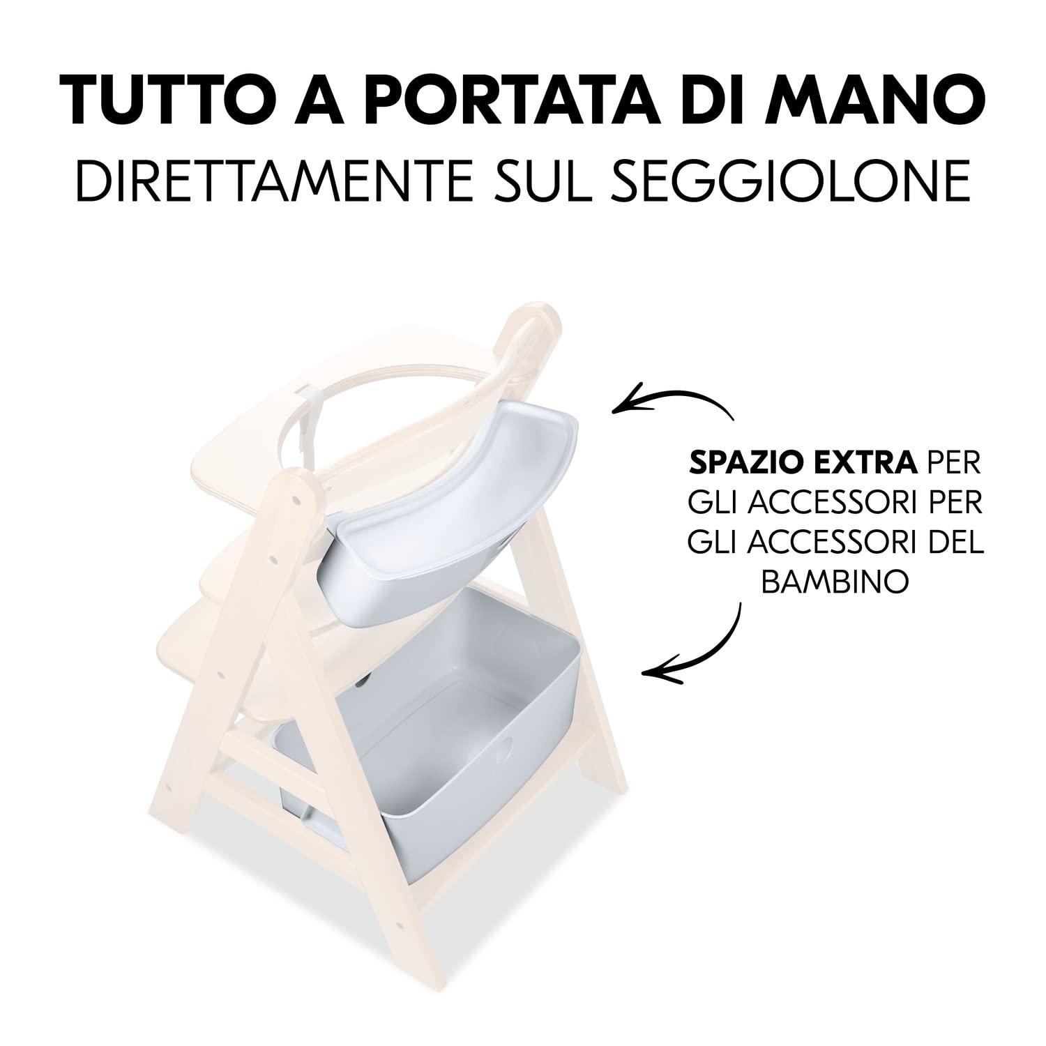 hauck Set Organizer per Seggiolone Alpha+ e Beta+, Alpha Box Set Bianco