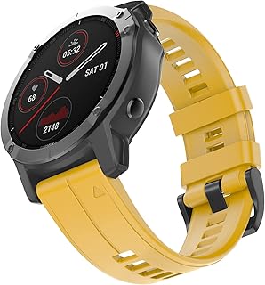 ISABAKE Bands Compatible with Fenix 7/Fenix 5/Fenix 5 Plus/Fenix 6/Fenix 6 Pro/Forerunner 935/Forerunner 945/Approach S60/Quatix 5 , 22mm Soft Silicone Replacement Wristband Band