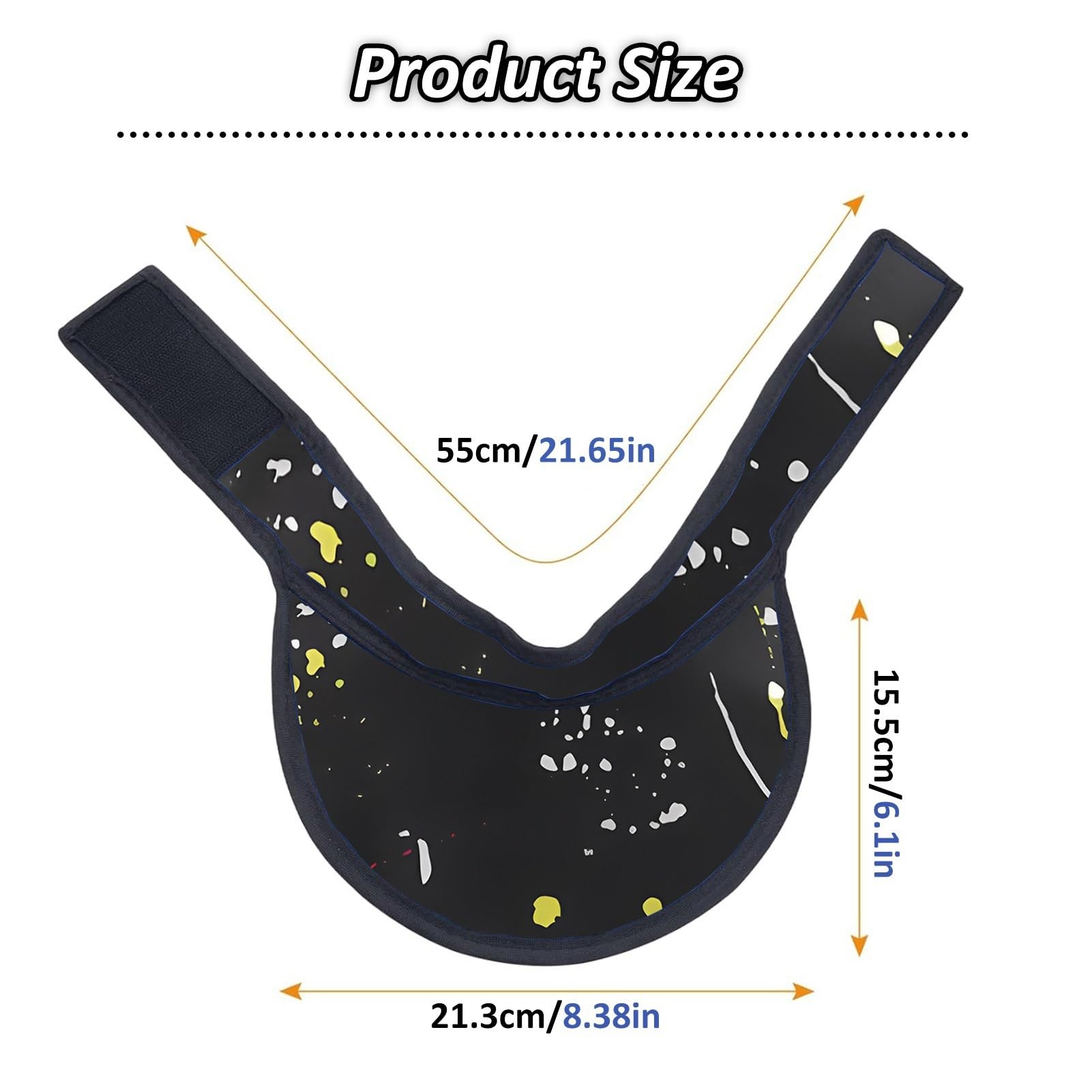 Grembiule In Piombo Morbido, Set Da 2 Pezzi, Camice In Piombo Nero Con Stampa Splash E Collare Tiroideo In Piombo, Per Radiologo(Black/0.5mmPb,L)