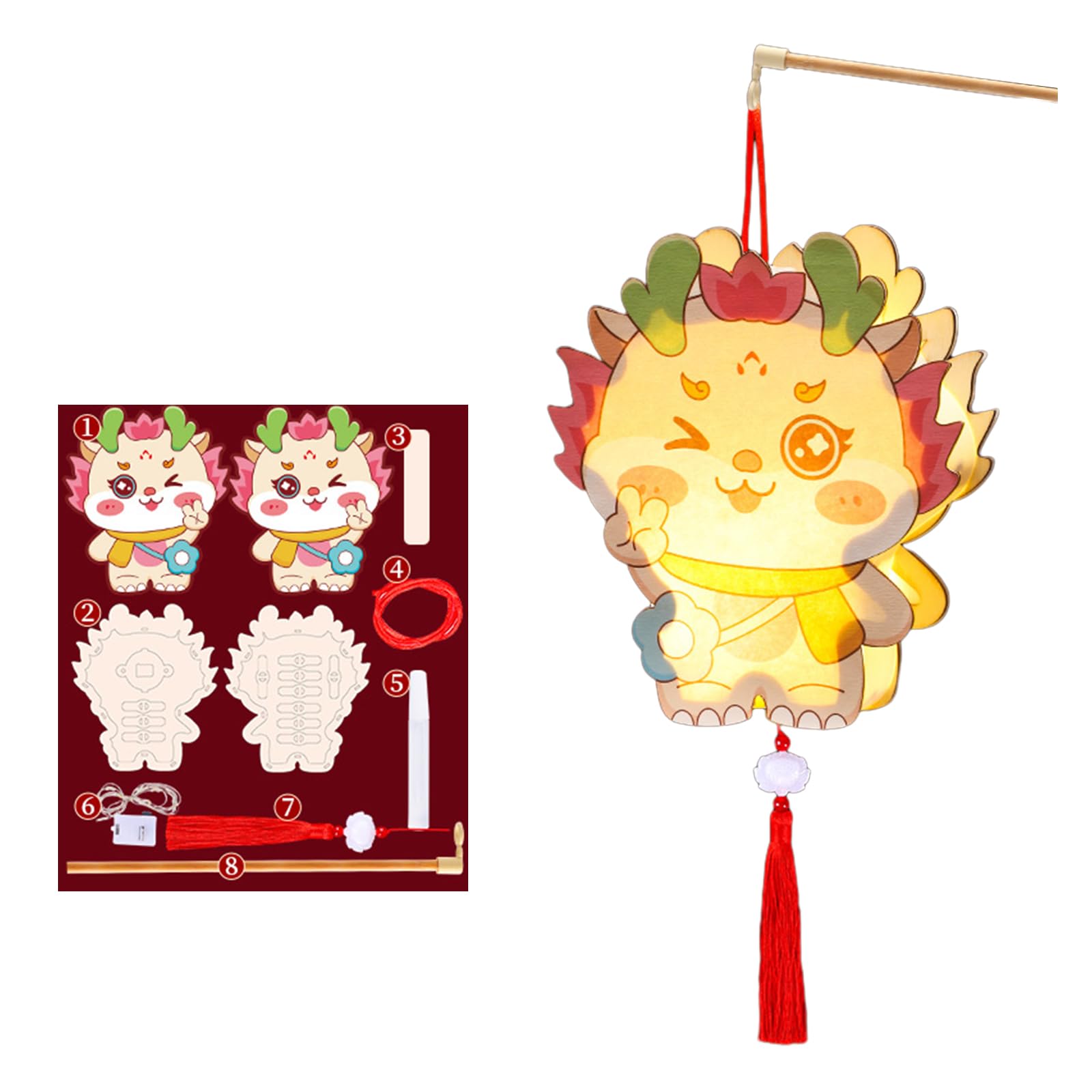 Elnwnnkc Chinese Lamp Festival Culture Craft Lamp Set Suitable for Kids Party New Year Celebrations Family