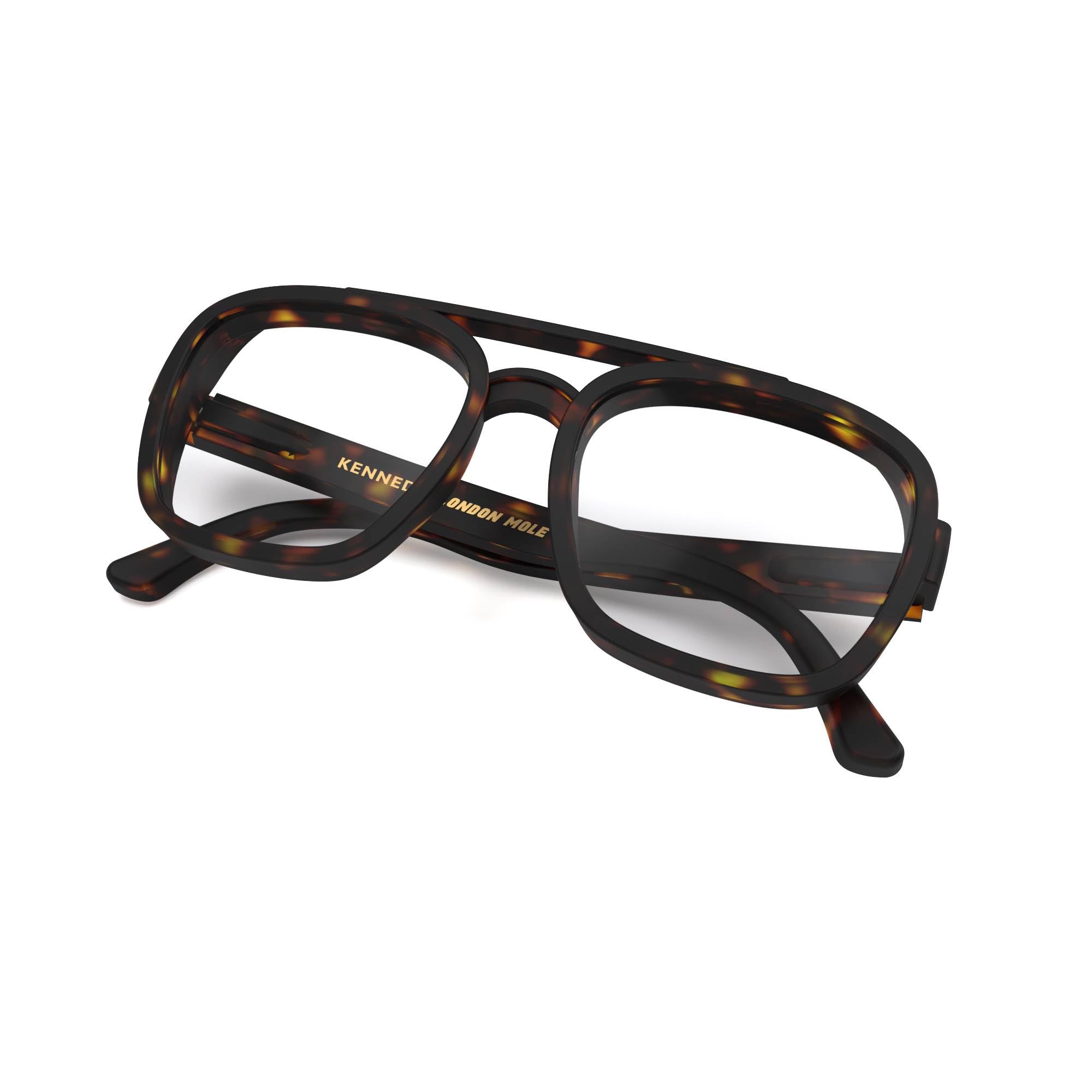 LONDON MOLE® Kennedy Lunettes de lecture | Liseurs de style pilote en forme carrée et sympa | Unisex féminin masculin | Charnières à ressort