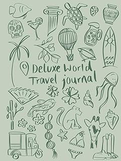 Deluxe World Travel Journal: Large Green Cover