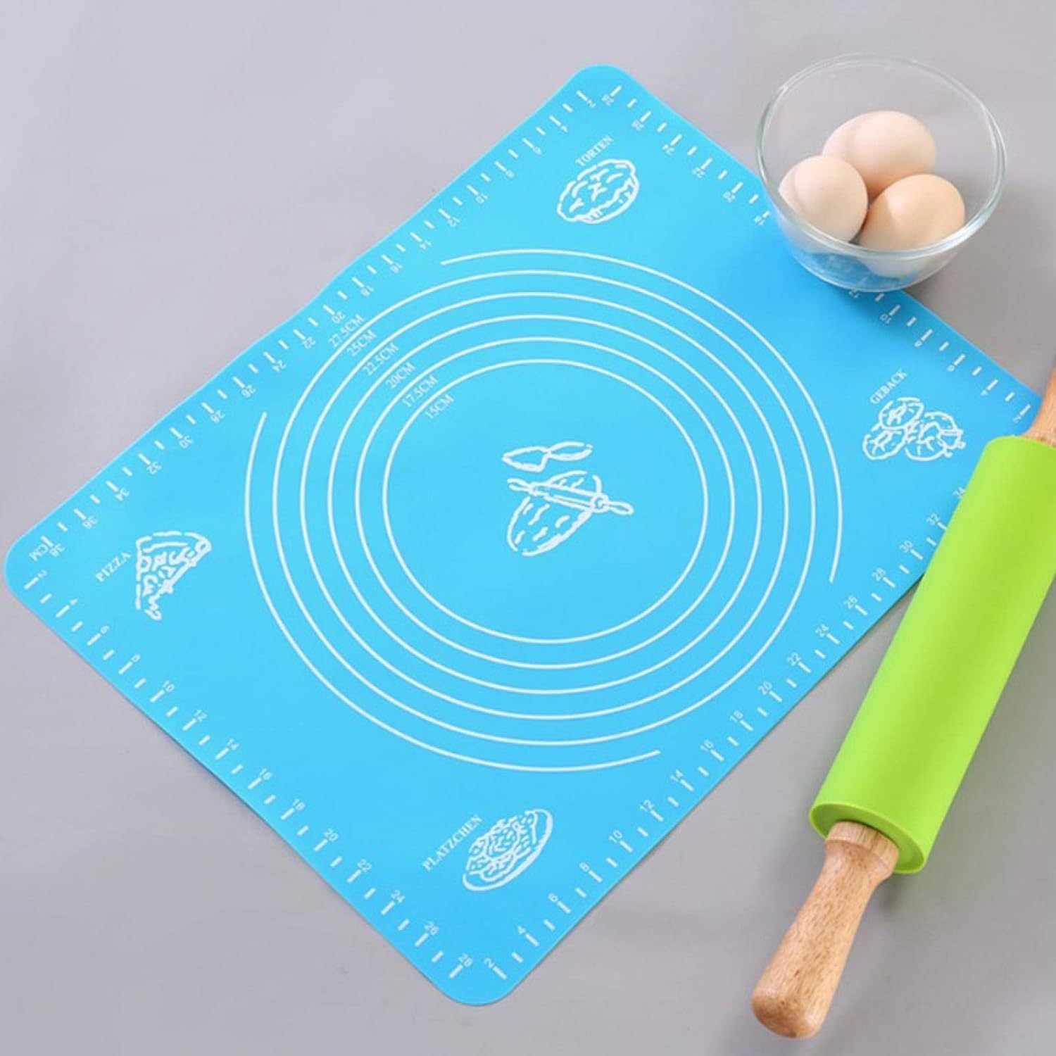 Lukzer Reusable Non-Stick Kneading Dough Mat Bakery Measuring Mat Easy to Clean Nonstick Silicone Mat (50 x 40 cm )- 2 PC (B07V6HQDLK) Amazon Price History, Amazon Price Tracker