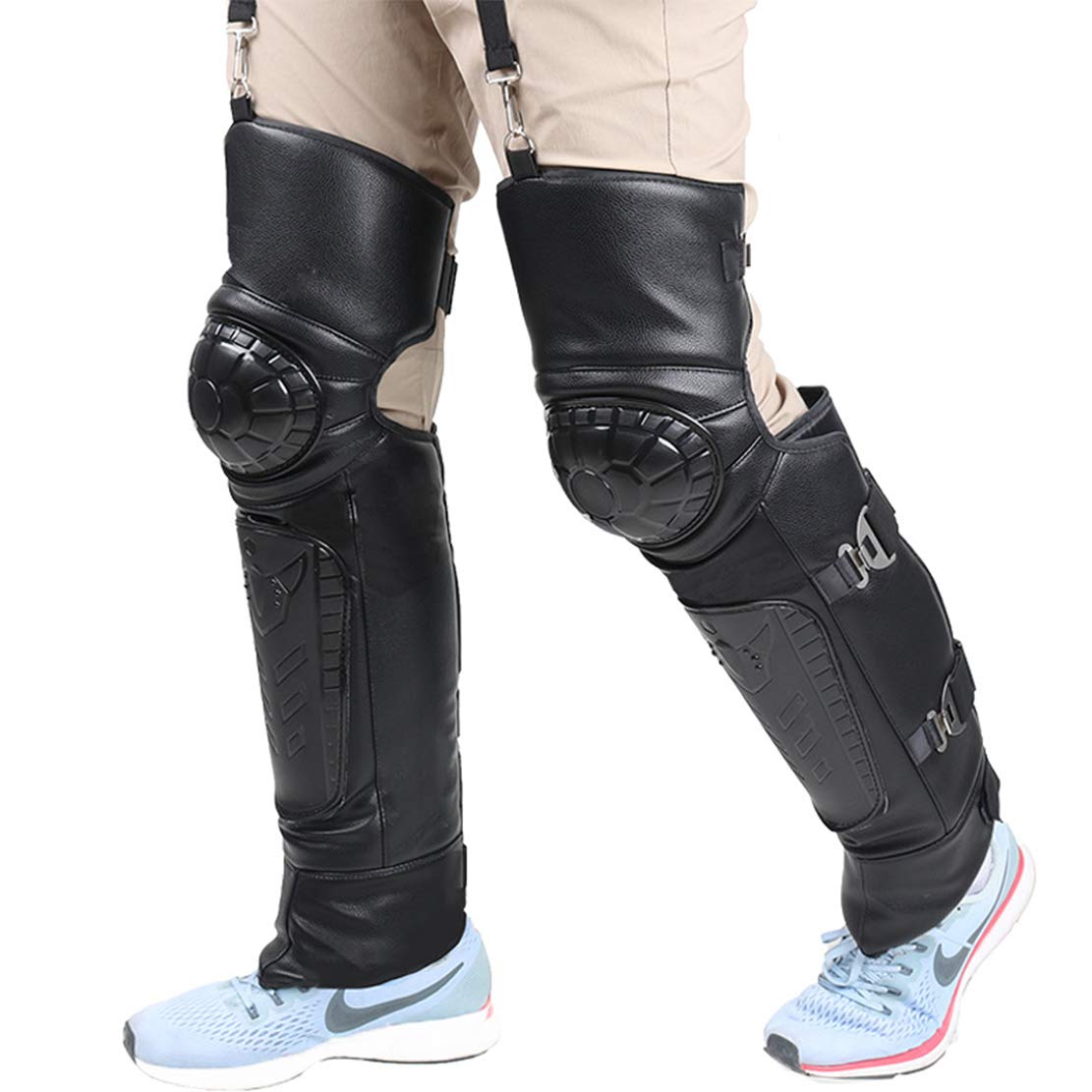 AKT Inverno Mantieni Caldo Ginocchiere per Moto Protezione del Ginocchio Ginocchiera Spessa Lunga per All'aperto Sciare Motocross