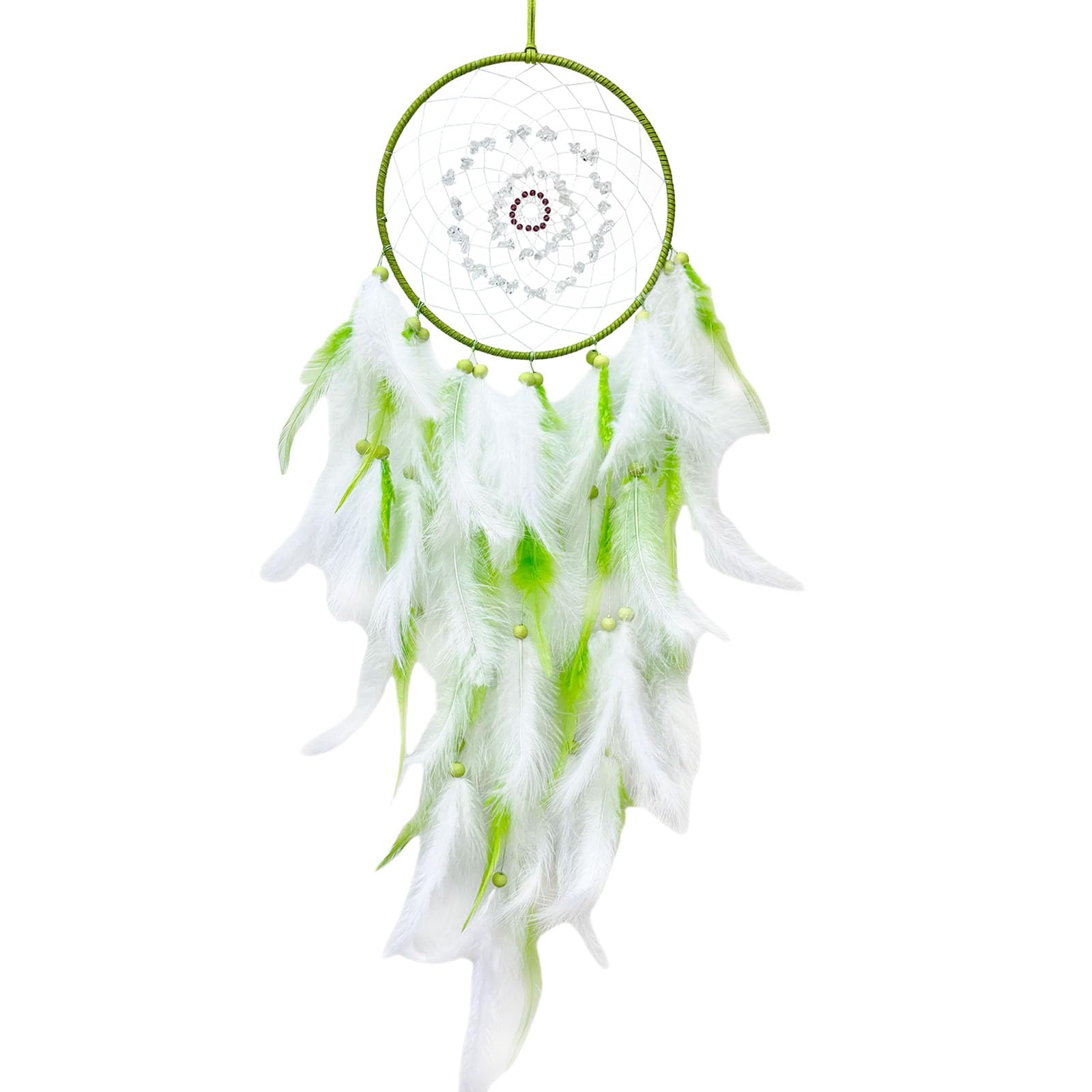 Large Handwoven Dreamcatchers Ornament for Wall Or Window Hanging with Feathered and Beads Home Wall Hanging Decors