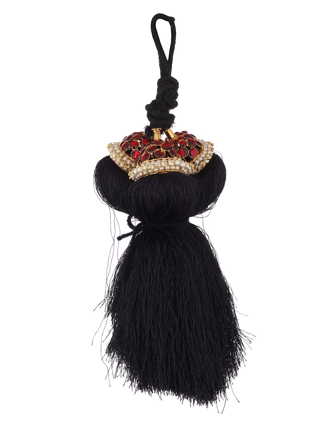 FashionatelierWomen's Real kempu stone Kunjalam Long Multi-Colour for Bharatanatyam