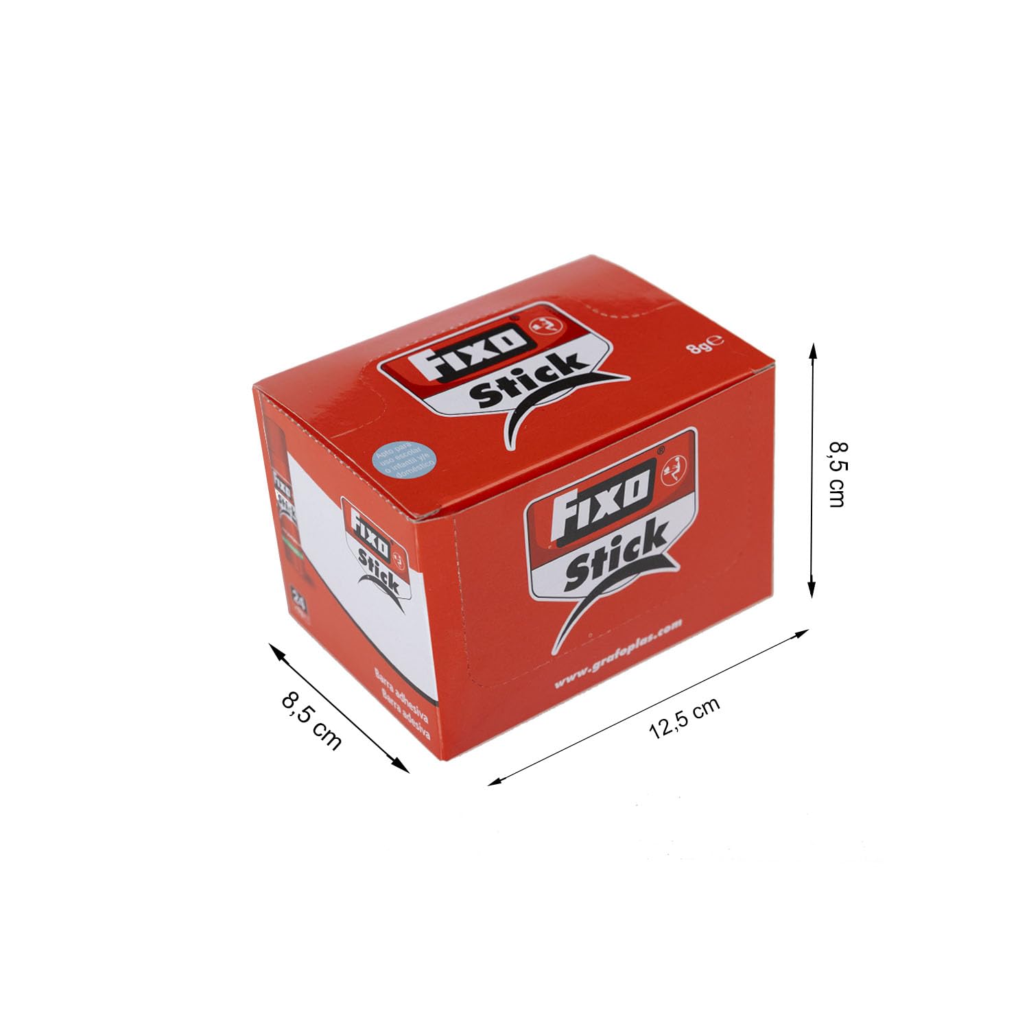 Fixo Stick | Pack de 24 bâtons de colle scolaires 8 g | Convient pour un usage enfant | sans solvant | Lavable | Matériel scolaire parfait pour les enfants