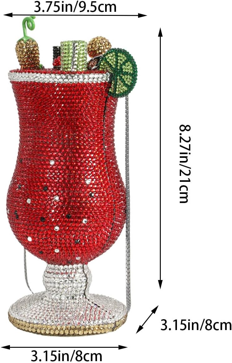 Women Luxury Goblet Rhinestone Evening Bag Cocktail Cup Crystal Clutch Full Diamonds Purse for Wedding Party Prom - Image 2