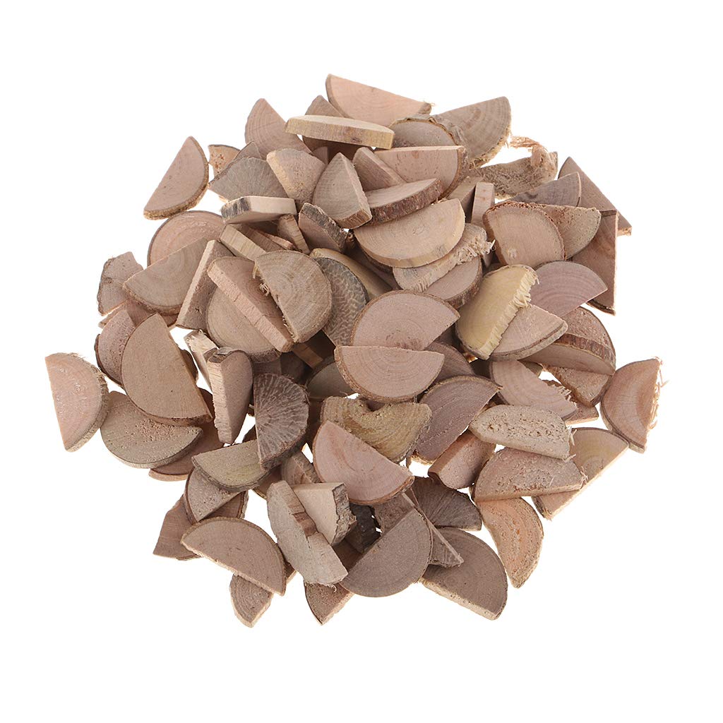 100 Pieces Natural Half Round Wood Log Slices Pieces Craft Rustic Decoration