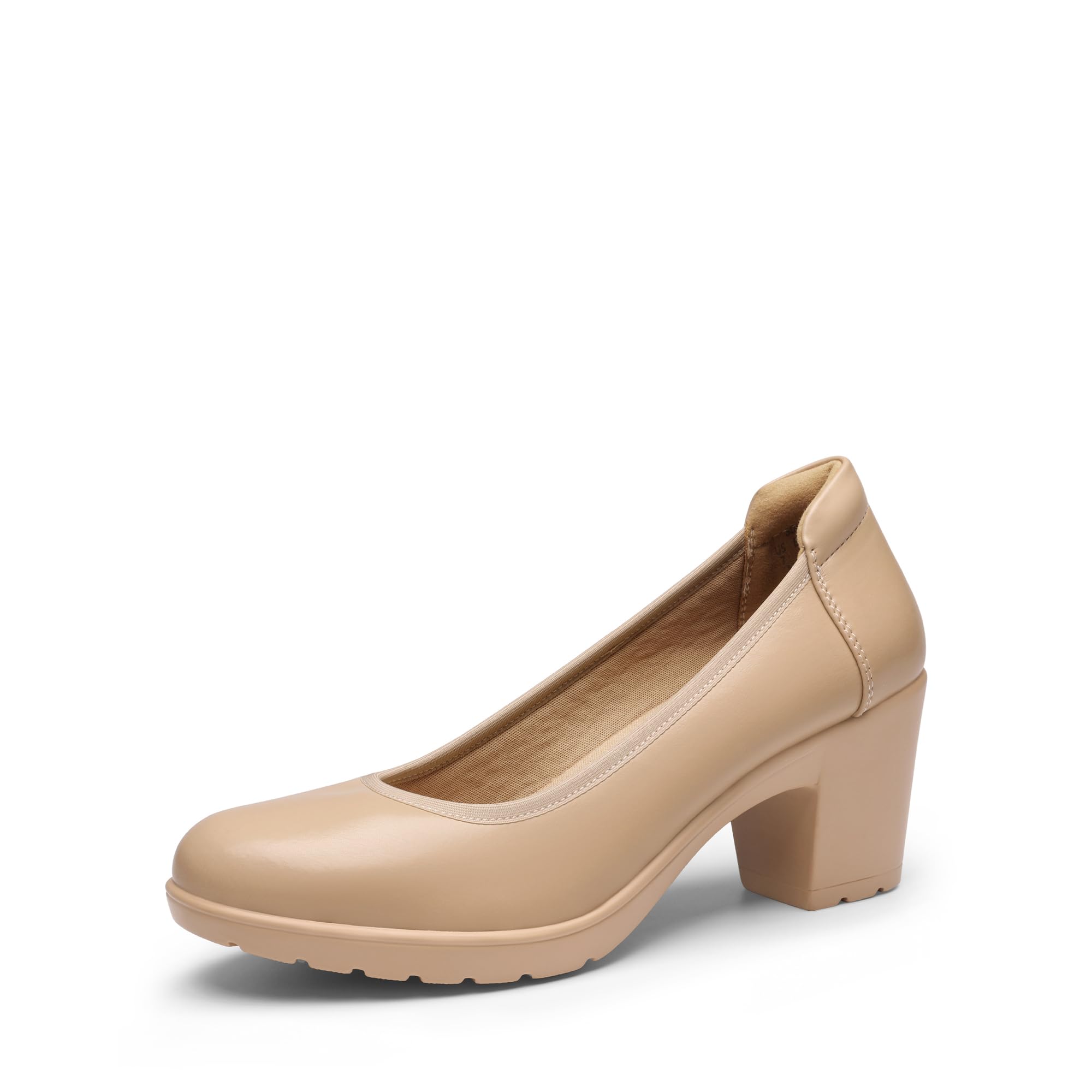 DREAM PAIRS Scarpe con Tacco Largo Eleganti Comode da Donna Décolleté con Tacco Alto Classico Décolleté in PU da Lavoro