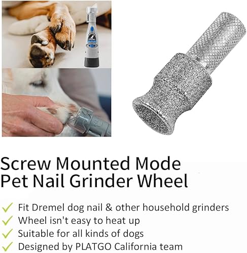 Miniatura 5 de FlashA+60 uñas de diamante para perro Dremel, herramienta de uñas de modo atornillado para perros, especialmente adecuada para perros de pelo largo,