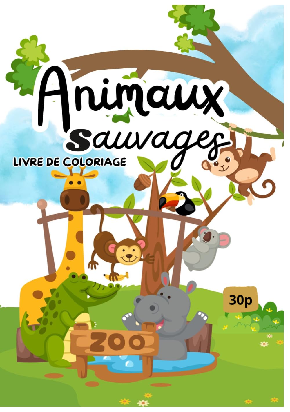 Animaux sauvages: Livre de coloriage