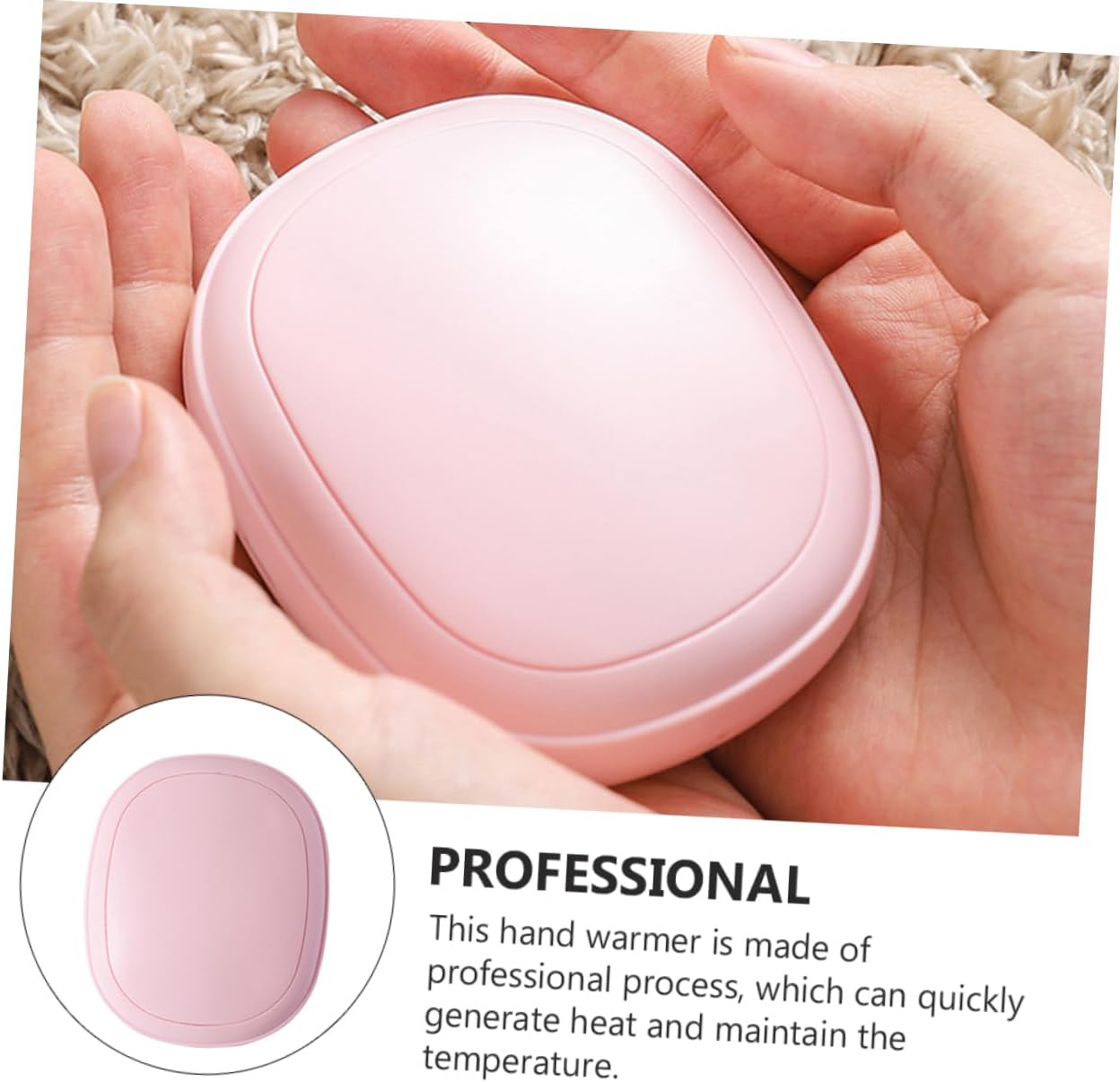 JOINPAYA Rechargeable USB Hand Warmer Mini Electric Heating Device with Lanyard Portable Winter Hand Heater f - Image 3