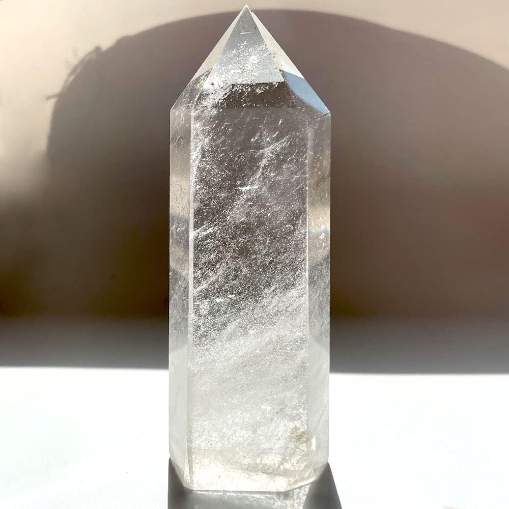 Big Natural Crystal Large Clear Quartz Point Lemurian Seed Crystal Healing Obelisk Home Decor (6-7inch) - Image 5