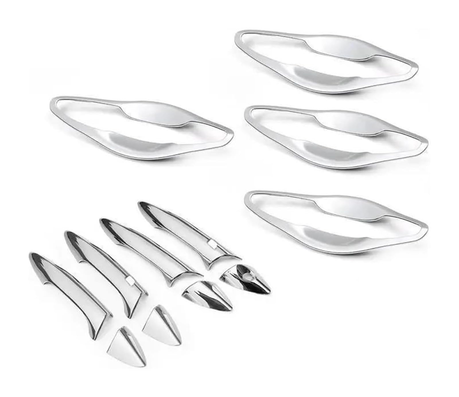 Hckclmbmzw K For Hyundai For Elantra 2011-2016 Chrome Door Handle Cover Trim Molding Catch Overlay Garnish Cap Cup Protector Door Handle Cover(K)
