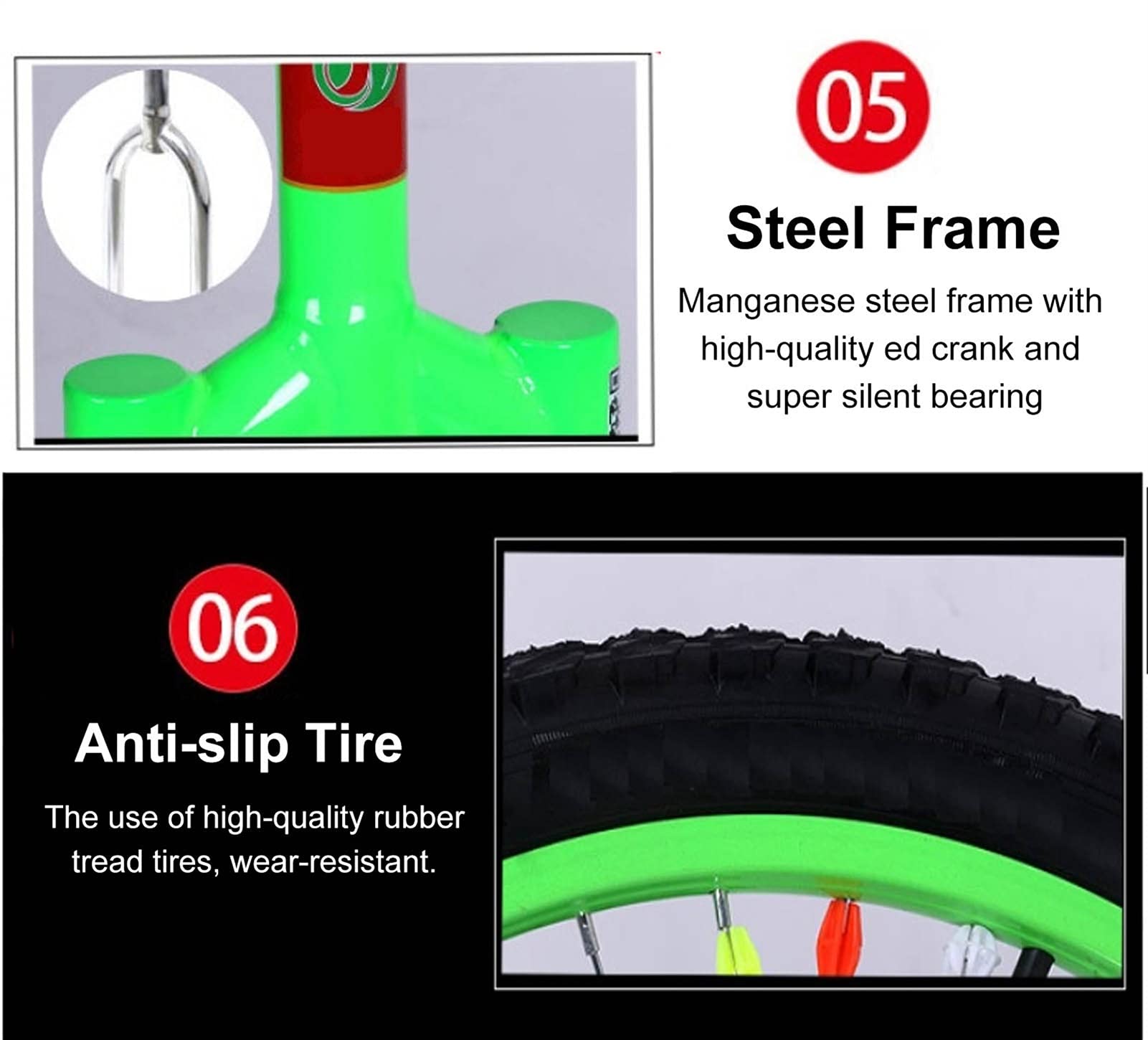Amazon | 一輪車 黄/緑 一輪車 大人の子供のために、 鉄骨、 20