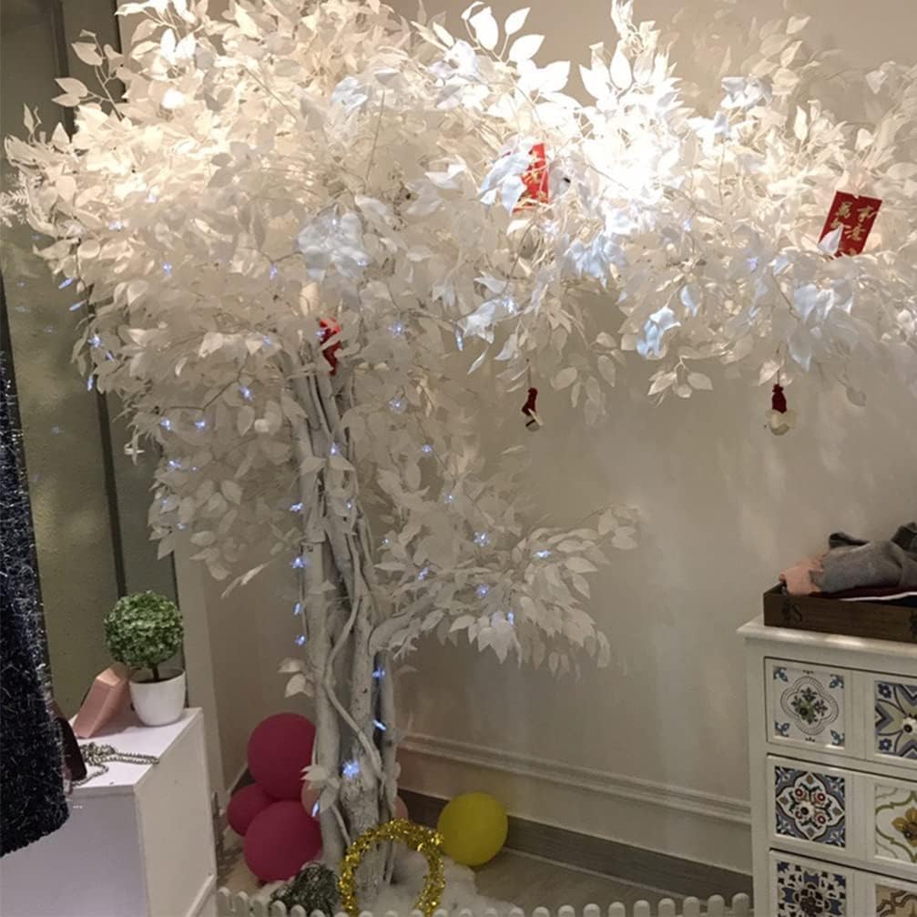 Artificial Cherry Blossom Tree with lamp White Banyan