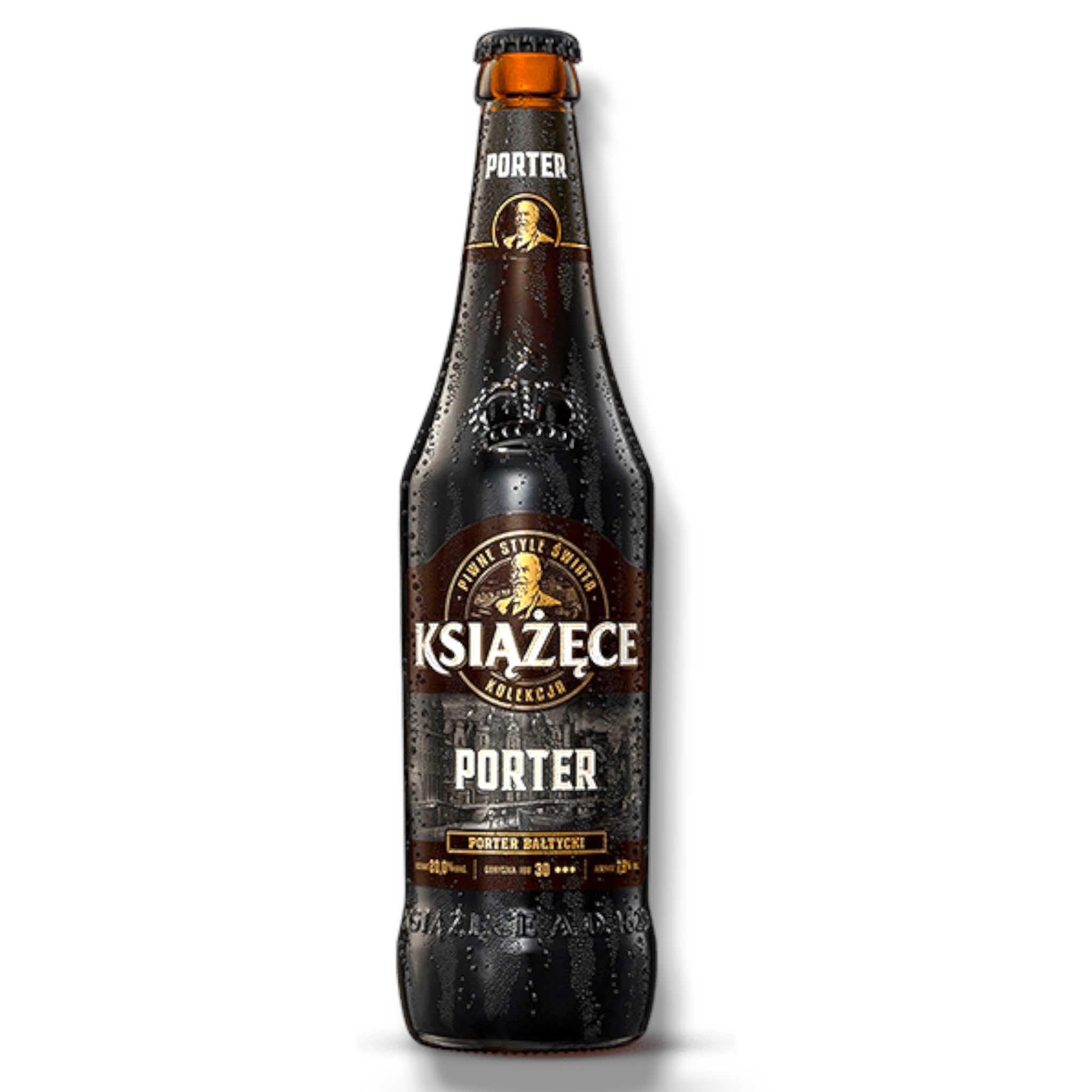 Książęce Baltic Porter 12 x 0,5l - Schwarzbier aus Polen mit 8% Vol. - Inklusive Haus der Biere Berlin Bierdeckel