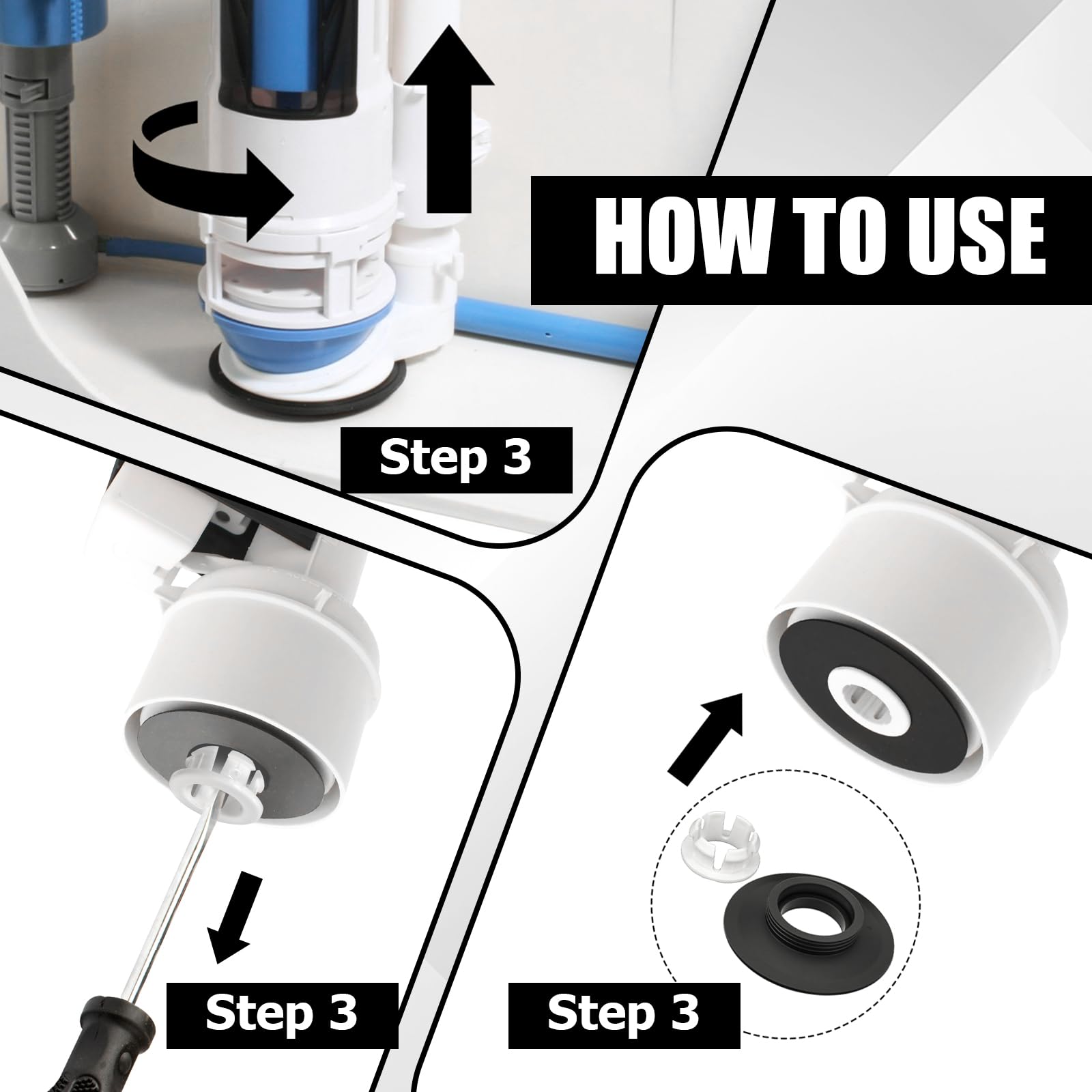 Flush Valve Seal Compatible with Ideal Standard Toilet Cistern 5Pcs - Image 2