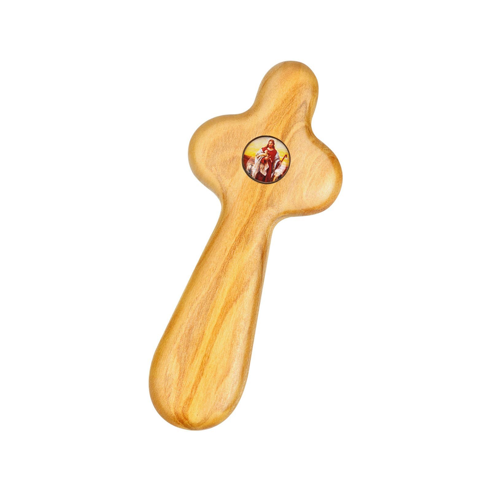 YWLUUOO Spiritual Decors Wood Holding Crosses Holy Wood Crucifix for Prayer Miniature Pocket Crosses Religious Religious Gift