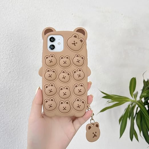 Amazon Co Jp Iphoneケースシリコンかわいいディズニーキャラクターベア3d効果耐衝撃性スクラッチ耐性レンズソフトフォンケース Iphone11pro ヒグマ ハンギングリング 家電 カメラ