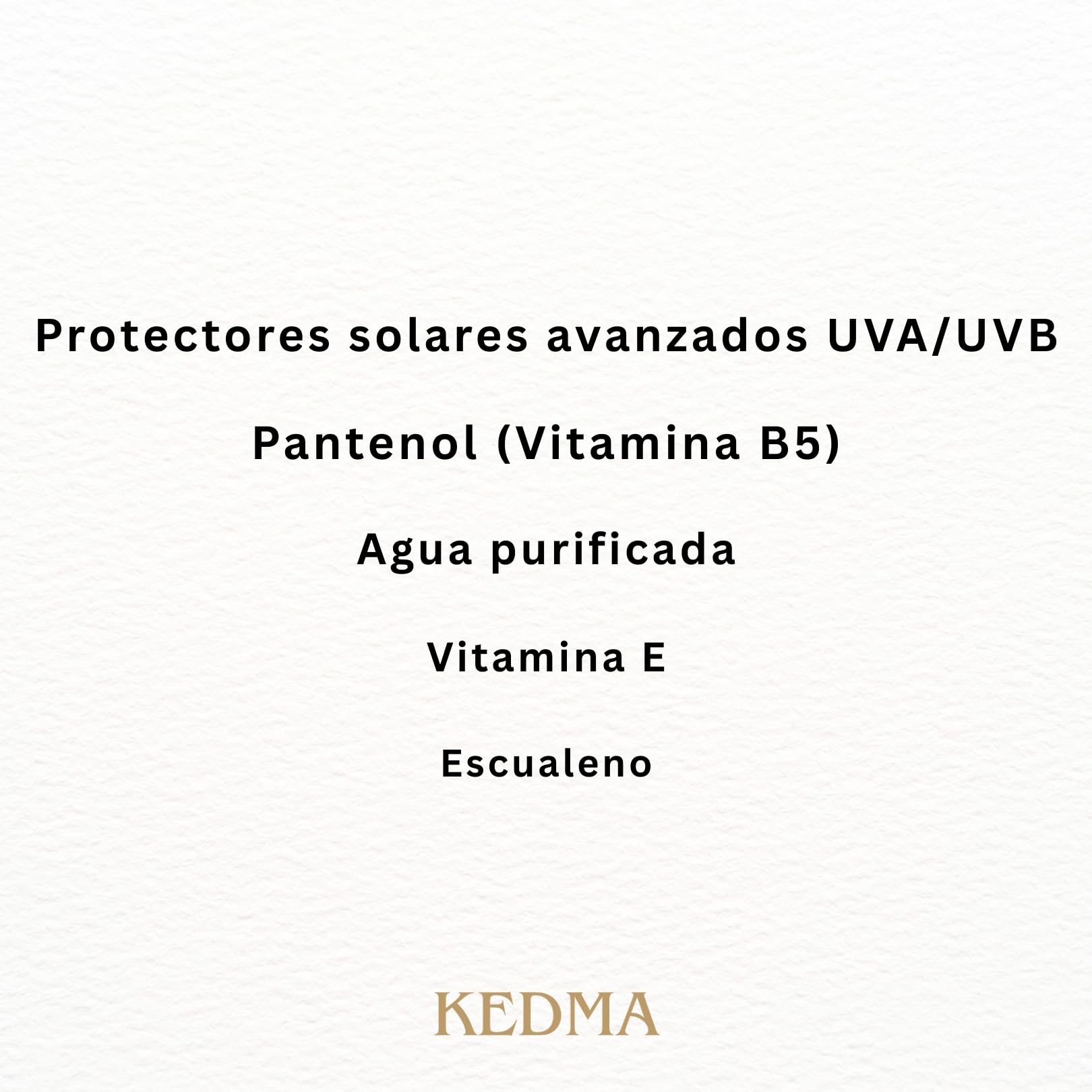 KEDMA - Crema de Día Protectora SPF 50+ - 50ml | La crema de día SPF 50+ ofrece protección UVA/UVB muy alta con una textura ligera y no grasa.