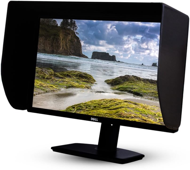 27-inch Pro Edition LCD LED Video Monitor Hood Sunshade Sunhood for Dell HP Viewsonic Philips Samsung LG EIZO NEC ASUS ACER BENQ AOC Lenovo, Fits Monitor Frame Width 635-655mm