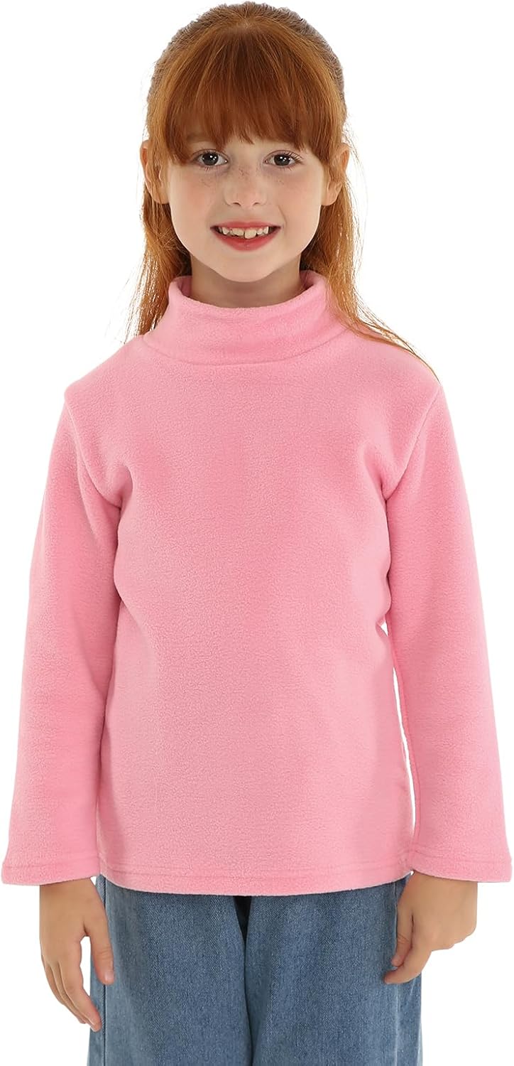 LittleSpring Unisex Boys Girls Polar Fleece Shirt Base Turtleneck Top (2-14 Years) - Image 5