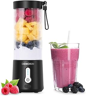 Portable Blender,Personal Blender for Shakes and Smoothies 16 Oz,Mini Blender with Six Blades USB Rechargeable Fruit Juice...