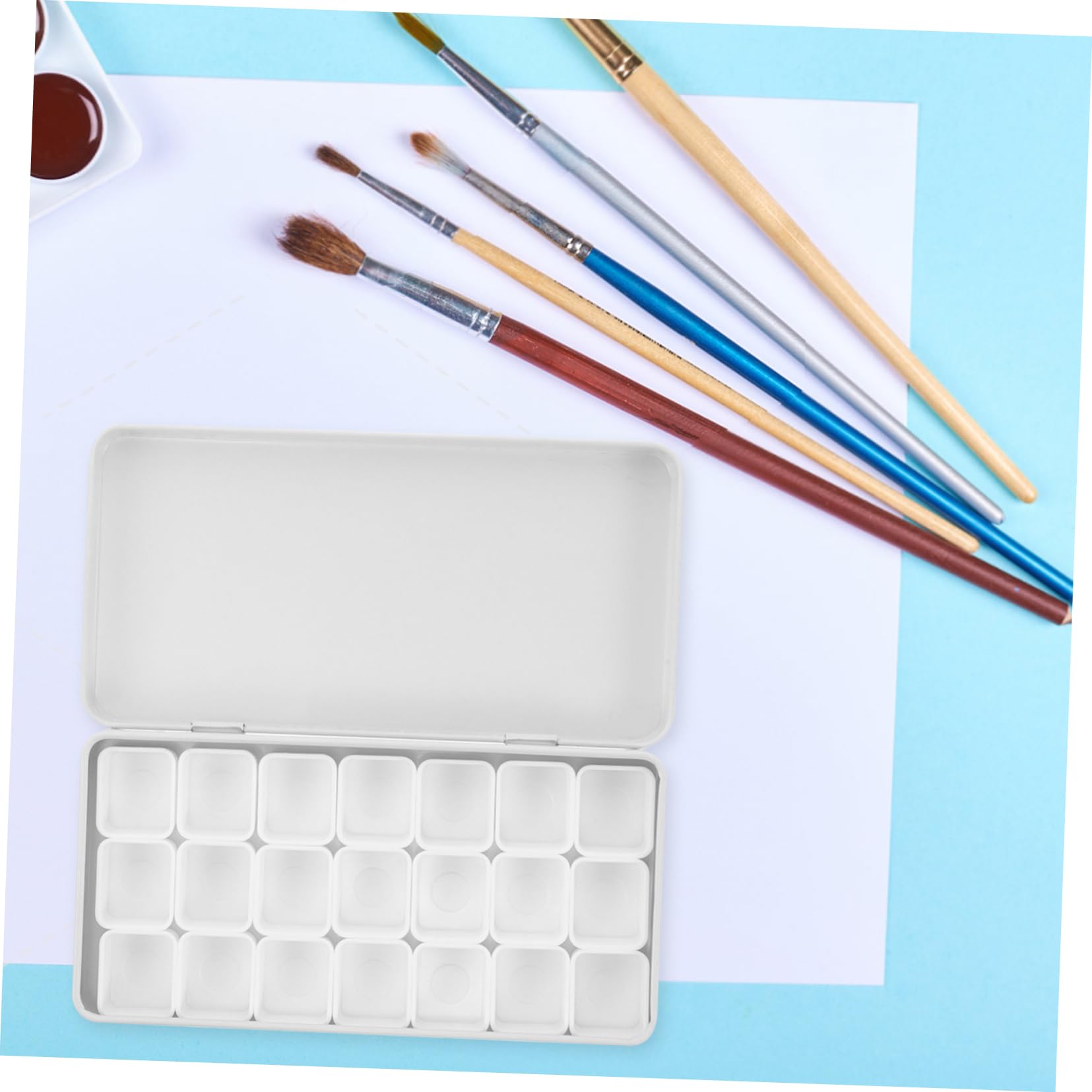 Lurrose 4sets Scatole Per Miscelazione Scatola Vuota Per Pigmenti Con Scomparti Per Pittura e Arte Facile Da Pulire e Pratica Per Artisti e Hobbyisti