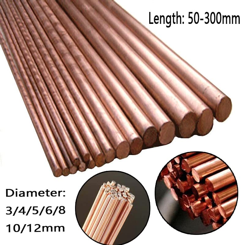 QUARKZMAN Kupfer Rundstab – 2 Stück, 3 Mm X 250 Mm, Massiv, Hart, Korrosionsbeständig, Für DIY, Modellbau, Zahnrad- & Motorwellen