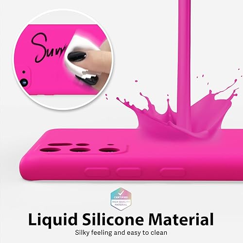 Miniatura 4 de oakxco Funda protectora mate para Samsung Galaxy S20 Plus de silicona líquida, color sólido brillante fluorescente, bonita funda protectora delgada