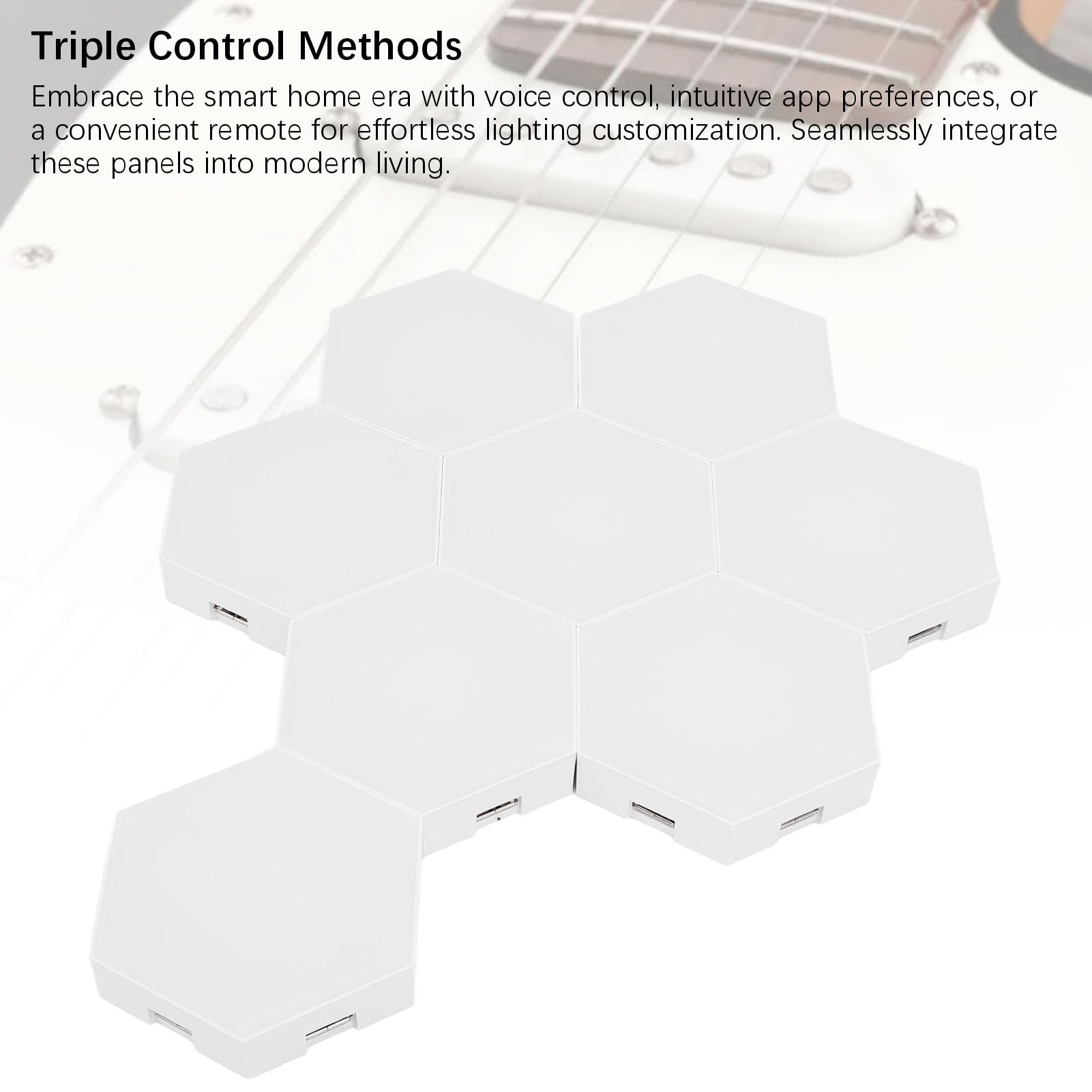 Kit de luz de pared hexagonal LED RGB Tecnología IC RGB avanzada Métodos de control triple Sincronización musical sin precedentes 16 millones de opciones de color