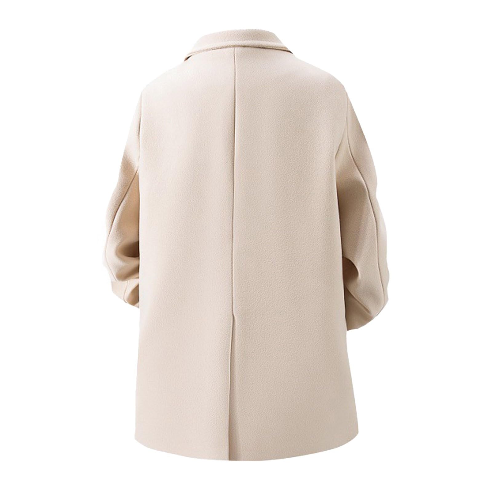 Generisch Trenchcoat Herren Warm Peacoat, Herren Anorak Wintermantel in Übergrößen mit gemischter Webart als lässiger Mid-Length für kühle Tage