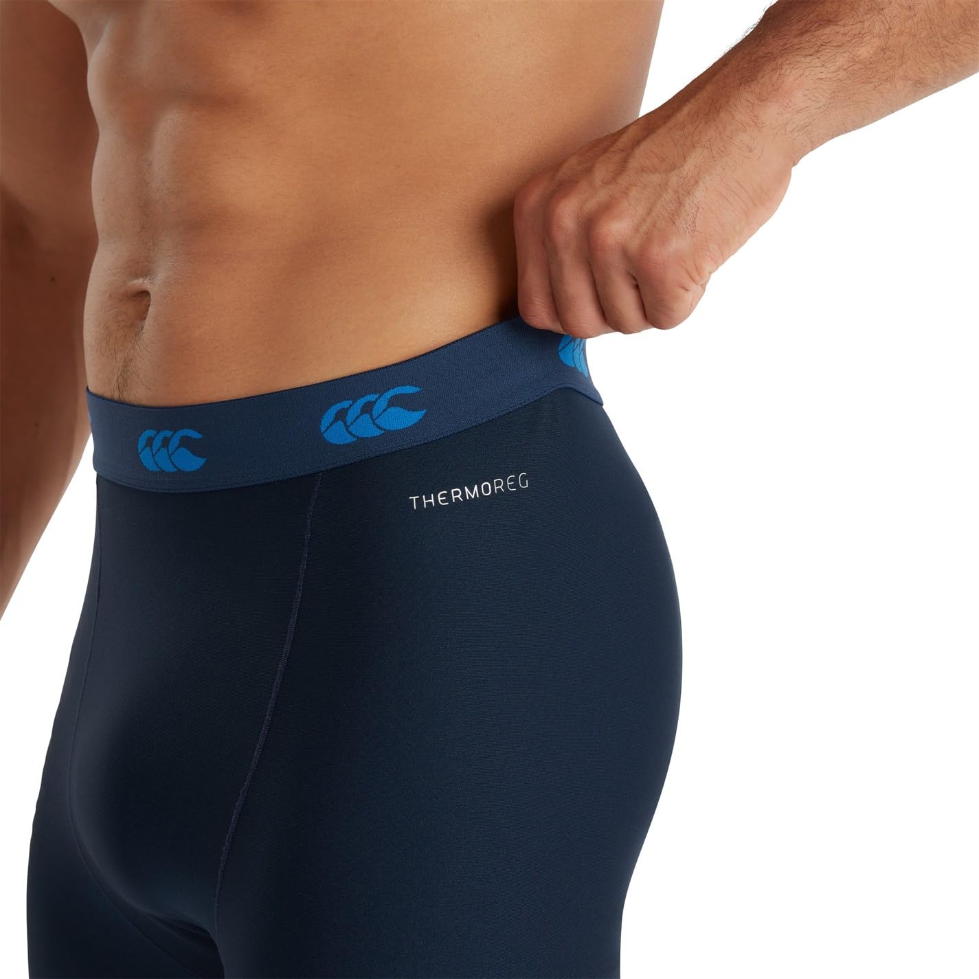 Canterbury Męskie legginsy kompresyjne Thermoreg, Termiczna warstwa bazowa, szybkoschnące legginsy