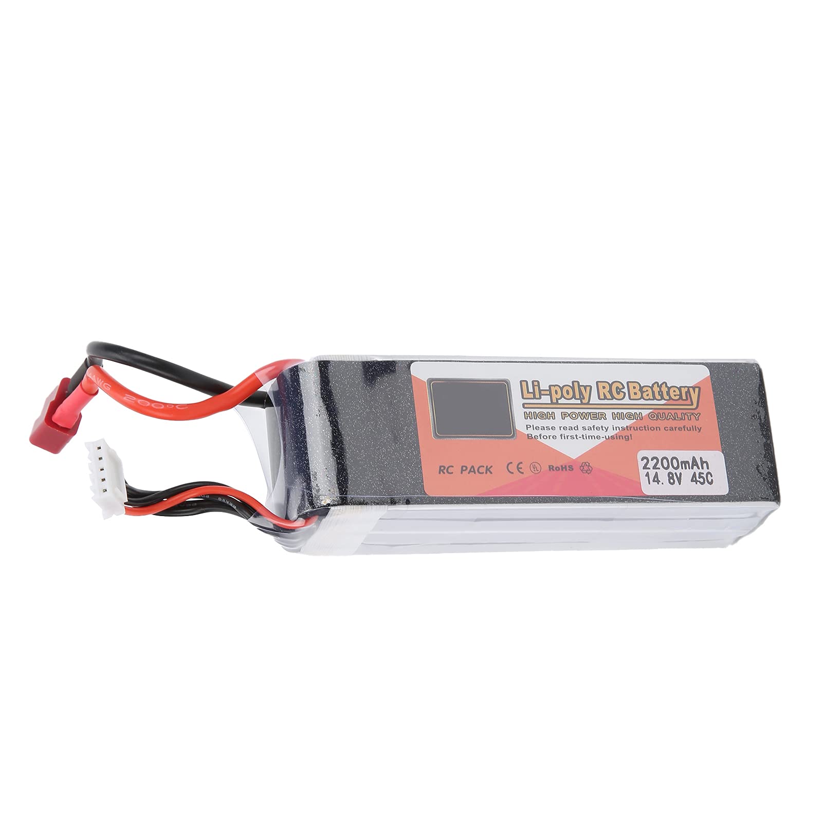 Alomejor Batteria Lipo 2200mAh 45C 4S per Auto RC, Prestazioni di Scarica Elevate per la Massima Conversione di Energia per Auto/aerei Telecomandati