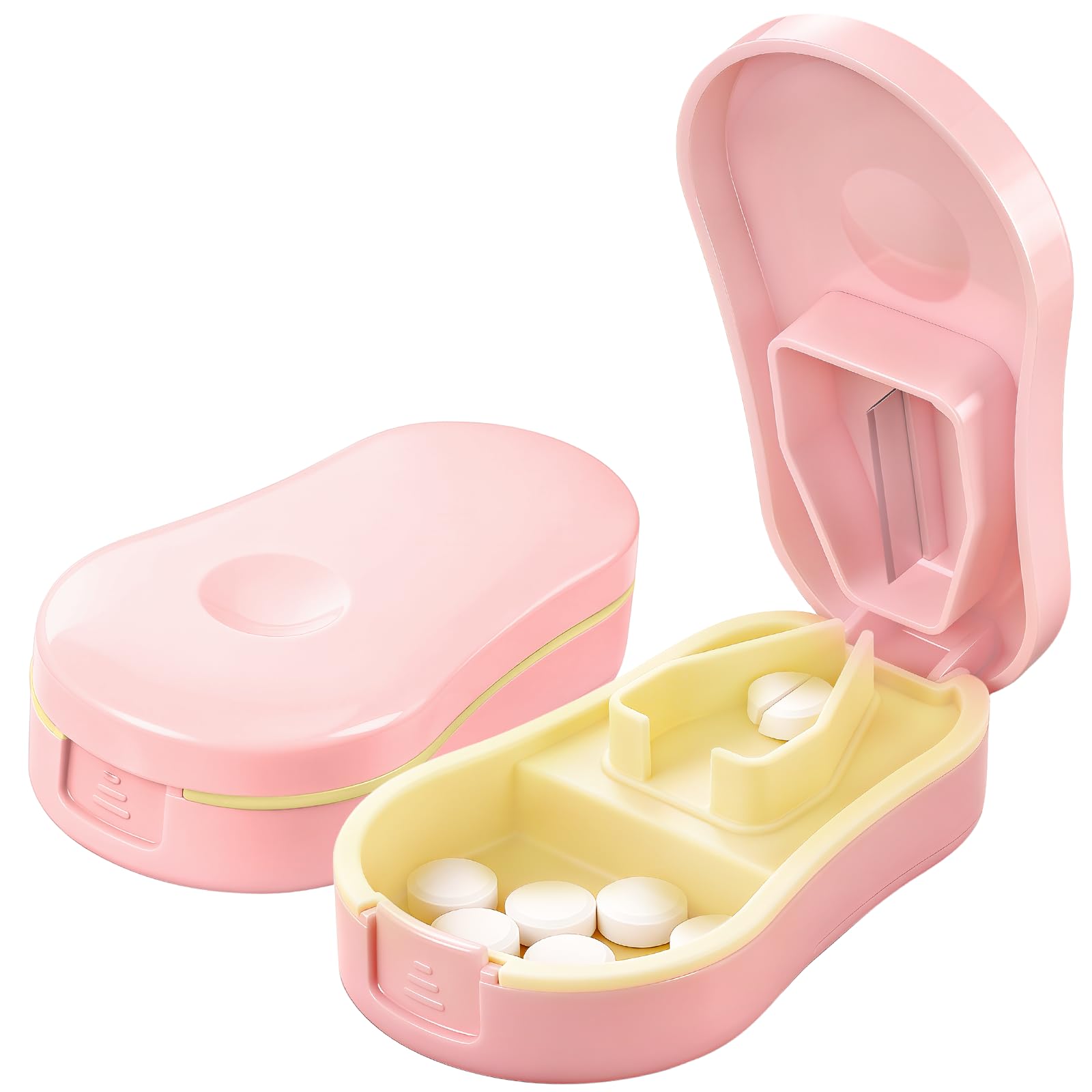 Pink Silicone Pill Cutter