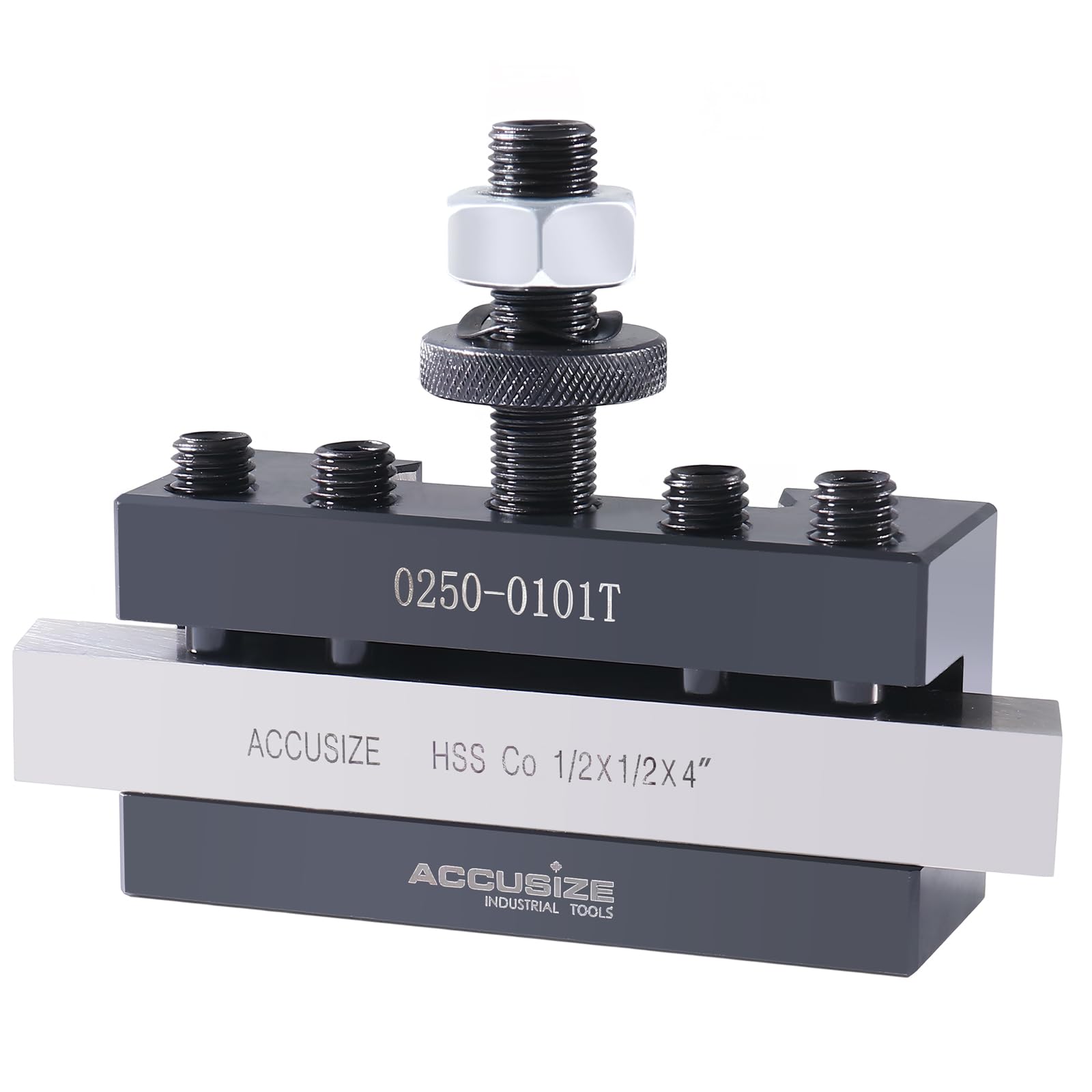 Accusize Industrial Tools Axa 0251-0155 Lot de 4 outils à changement rapide pour tour de 15,2 cm - 30,5 cm avec embout carré M35 de 12,7 mm